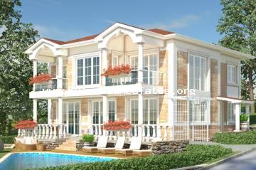 Kaufen Sie ein Luxushaus Ihrer Wahl und nach individuallem Projekt in der Anlage Haus Garden mit Pool und Meerblick, zwei Kilometer vom Strand und Sonnenstrand Resort entfernt.